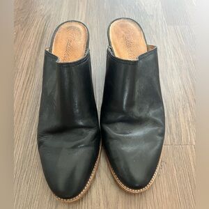 Madewell Harper Mule, black leather size 8.